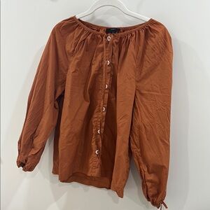 Women's JCREW Rust Button-Up Top